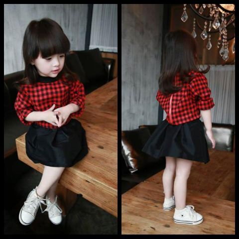 baju anak merah hitam